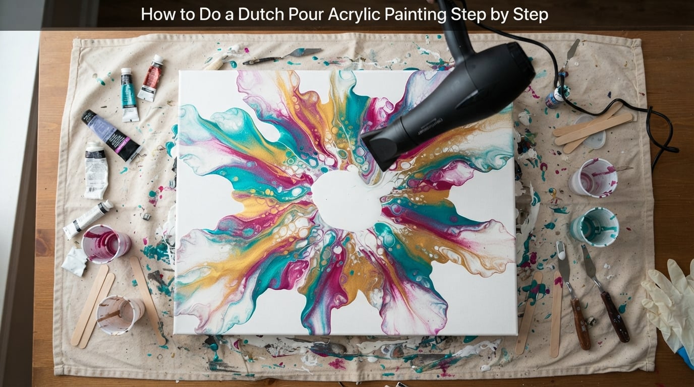 How to Do a Dutch Pour Acrylic Painting Step by Step