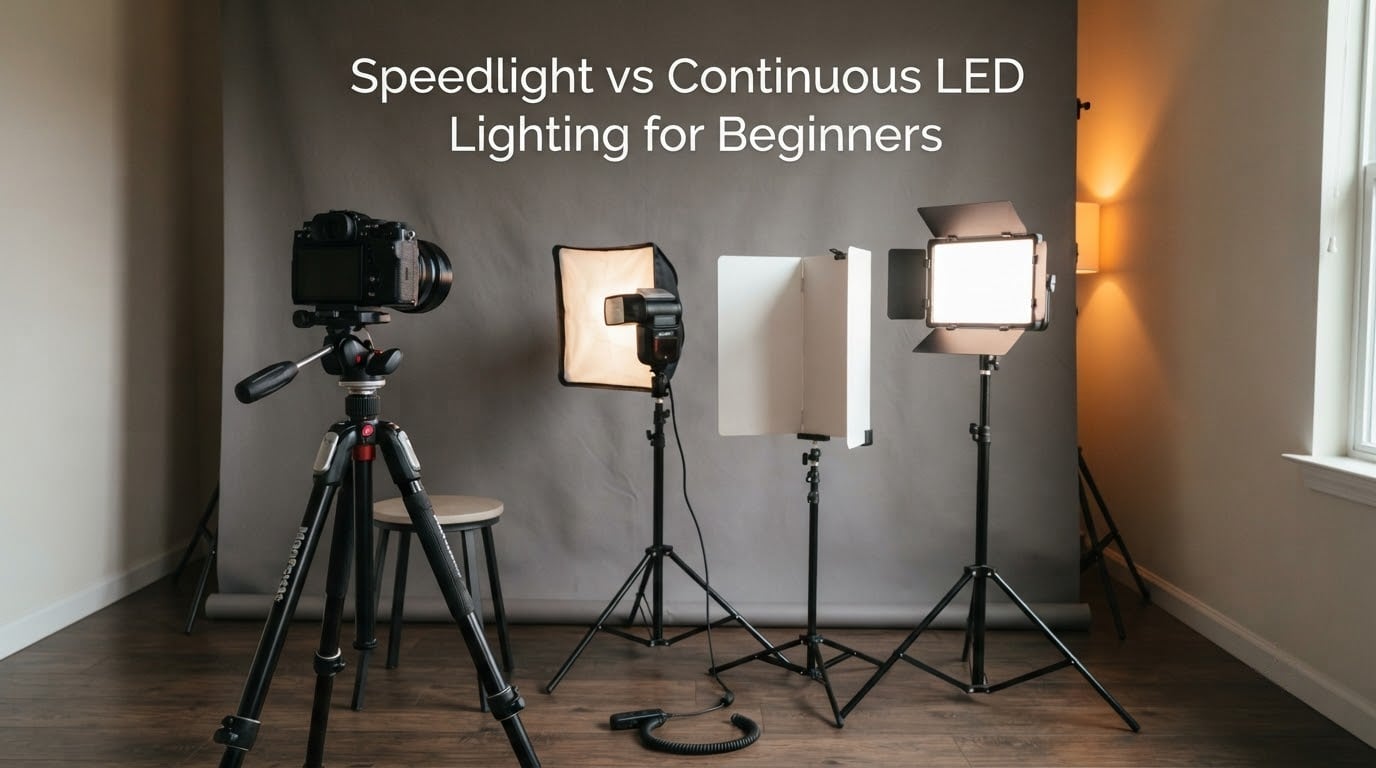 Speedlight vs Continuous LED Lighting for Beginners