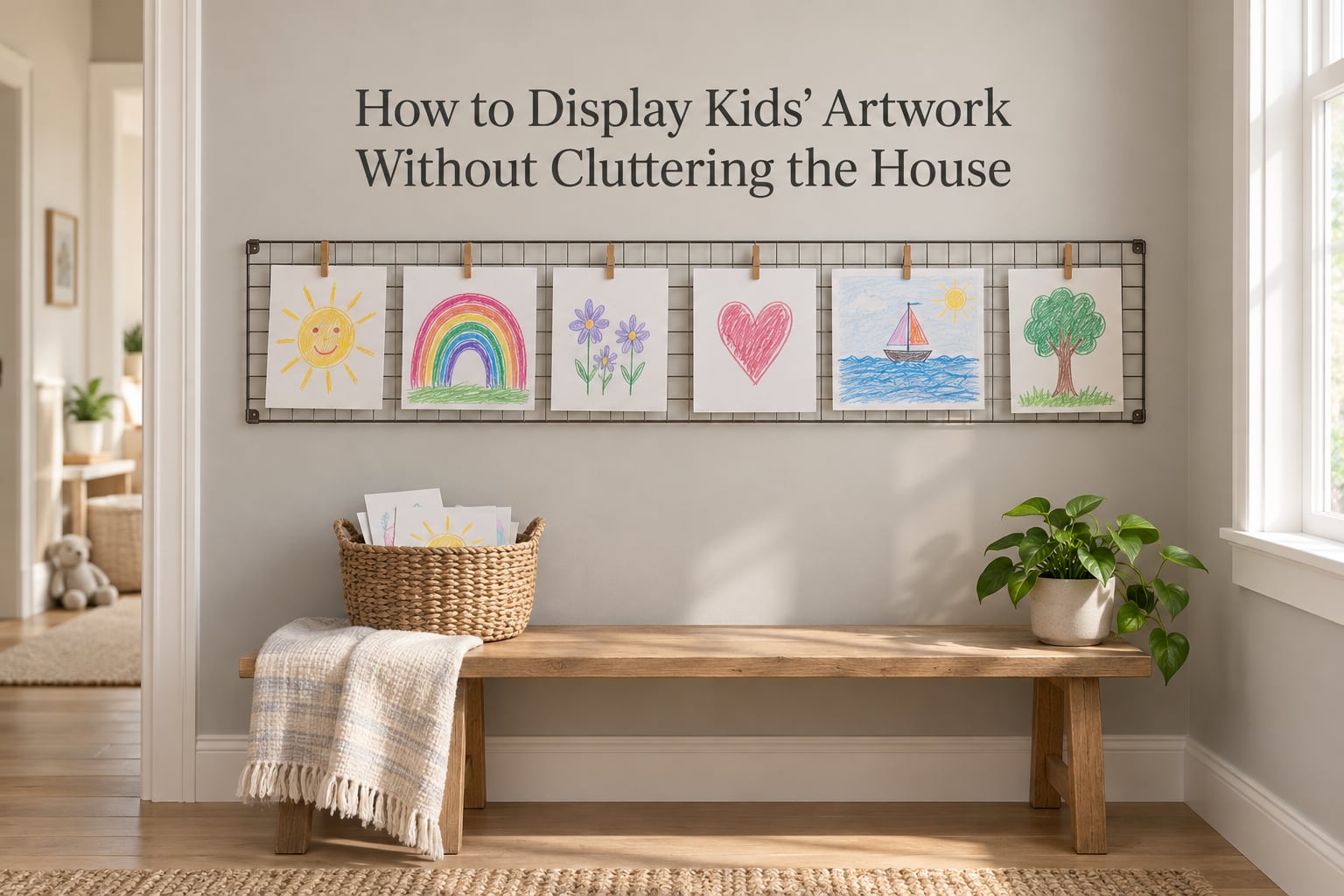 How to Display Kids' Artwork Without Cluttering the House