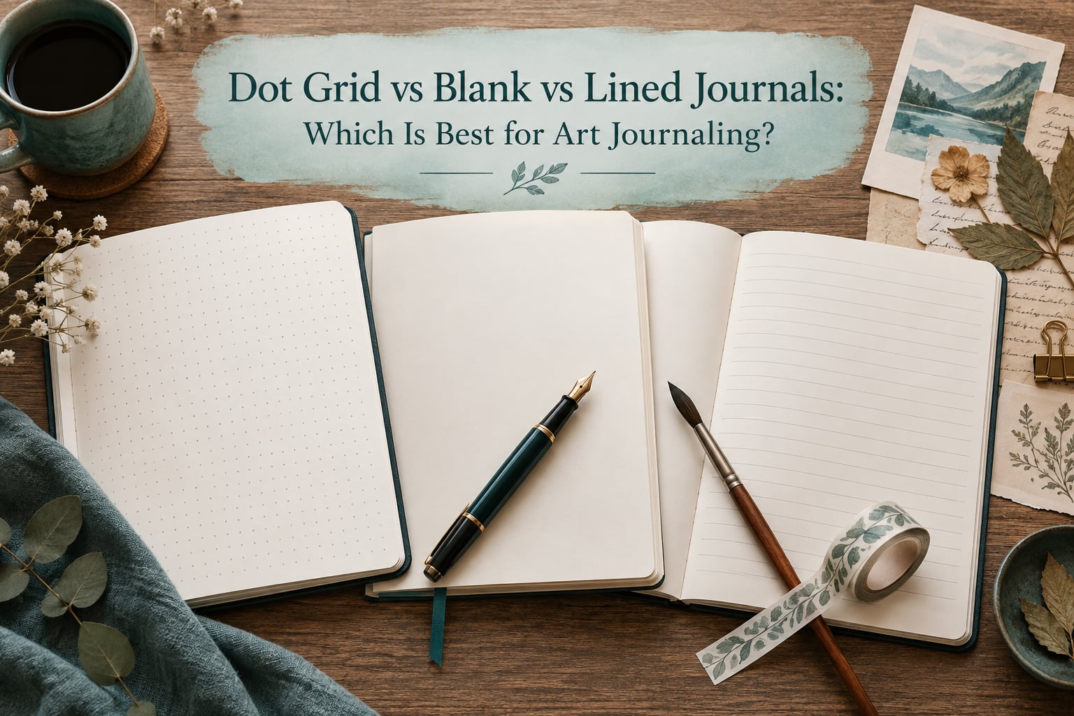 Dot Grid vs Blank vs Lined Journals: Which Is Best for Art Journaling?