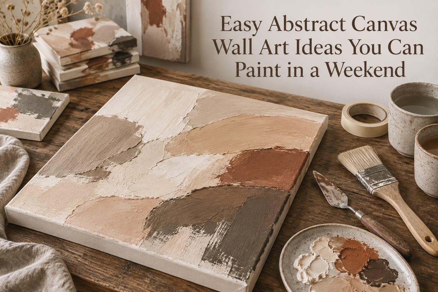 Easy Abstract Canvas Wall Art Ideas You Can Paint in a Weekend