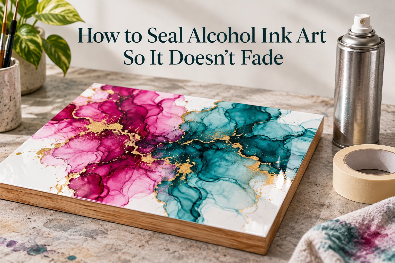 How to Seal Alcohol Ink Art So It Doesn't Fade