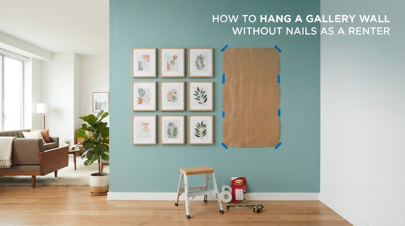 How to Hang a Gallery Wall Without Nails as a Renter
