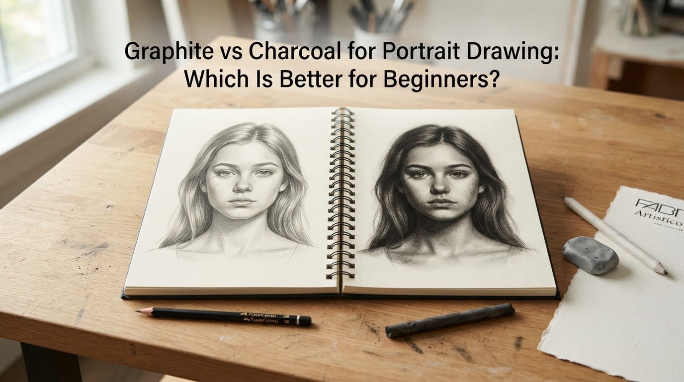 Graphite vs Charcoal for Portrait Drawing: Which Is Better for Beginners?