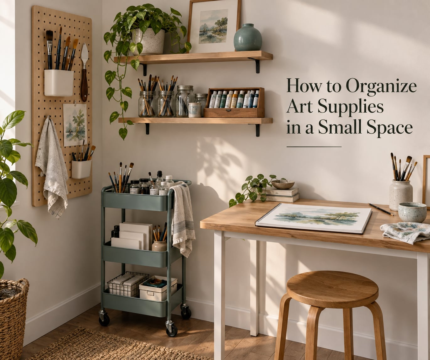 How to Organize Art Supplies in a Small Space