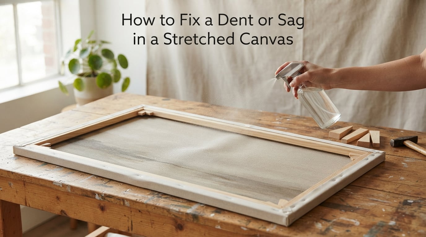 How to Fix a Dent or Sag in a Stretched Canvas