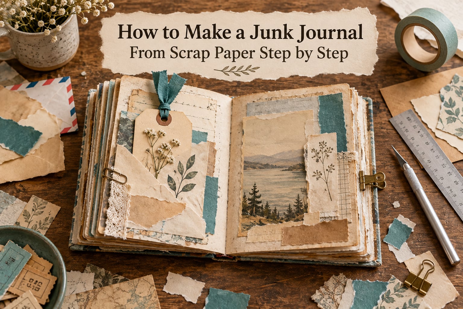 How to Make a Junk Journal From Scrap Paper Step by Step