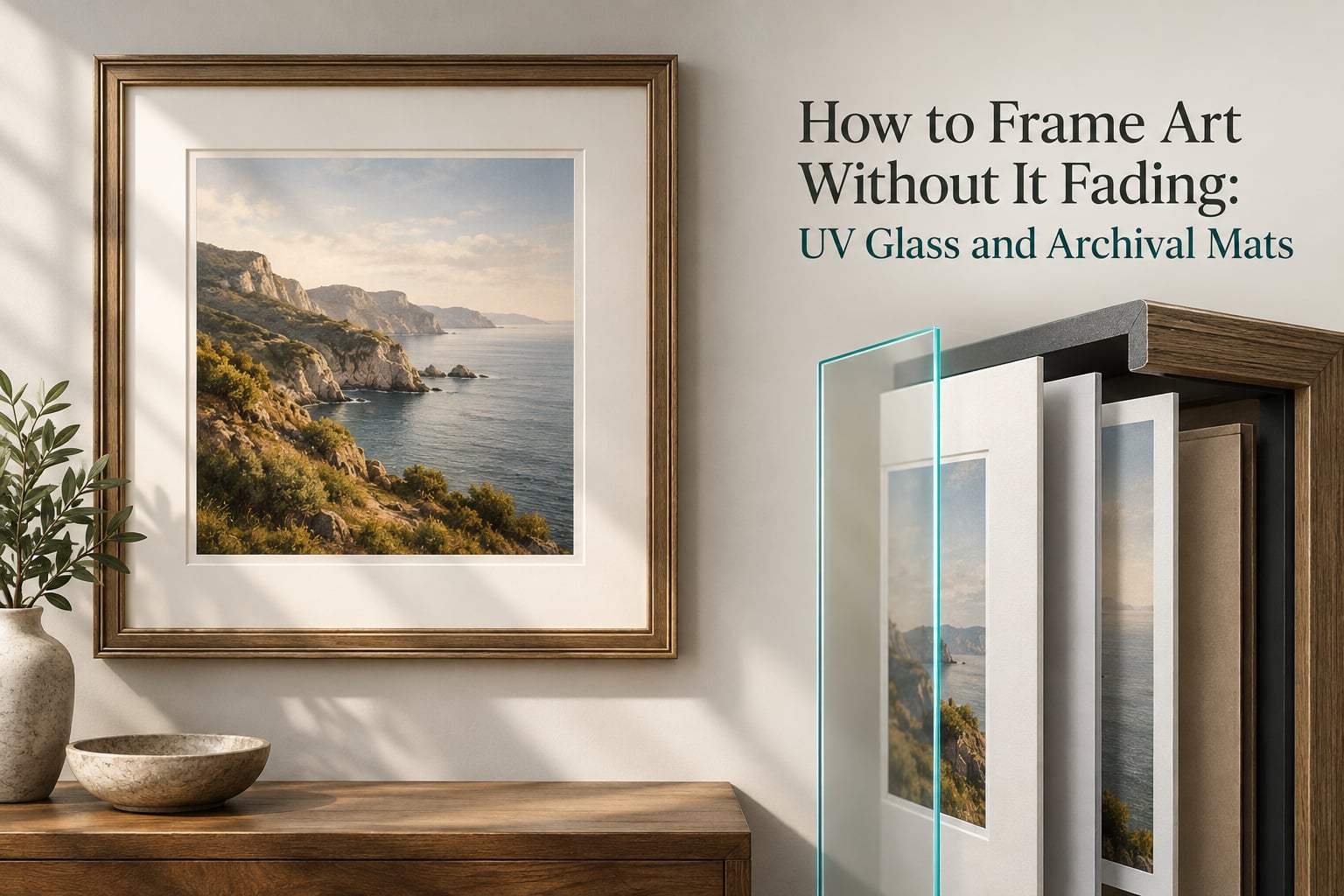 How to Frame Art Without It Fading: UV Glass and Archival Mats