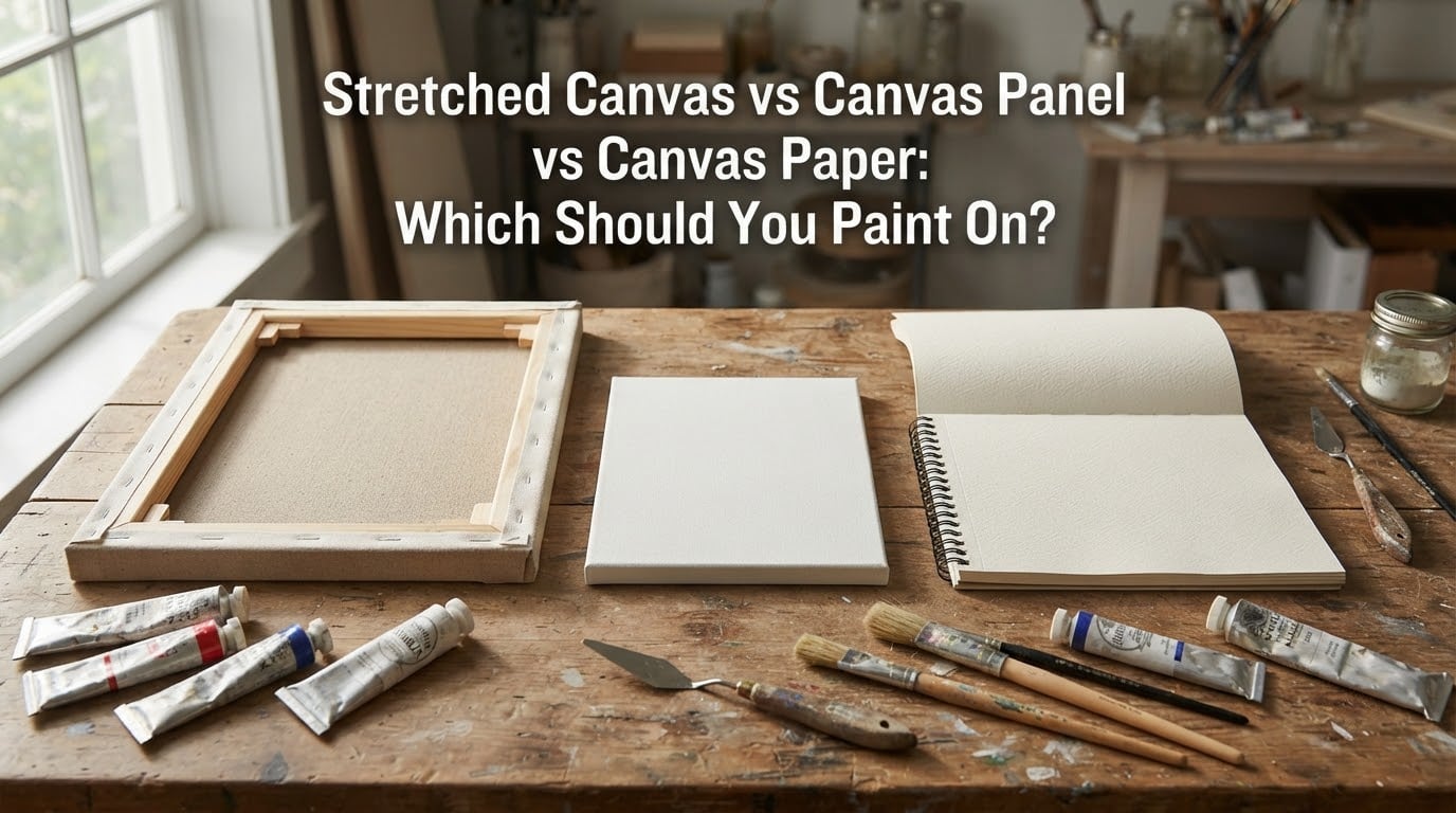 Stretched Canvas vs Canvas Panel vs Canvas Paper: Which Should You Paint On?