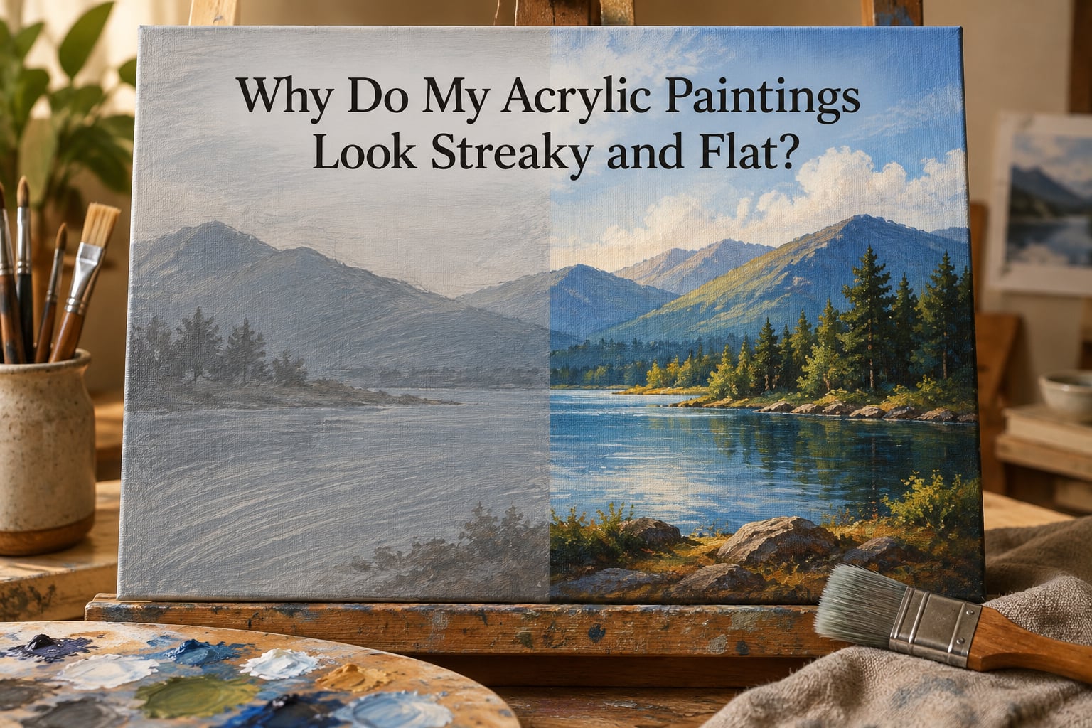 Why Do My Acrylic Paintings Look Streaky and Flat?