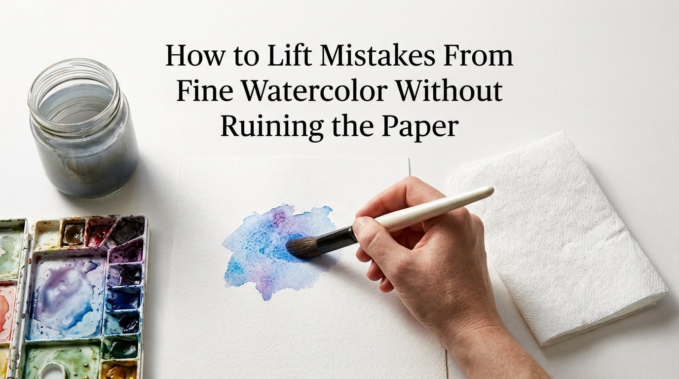How to Lift Mistakes From Watercolor Without Ruining the Paper