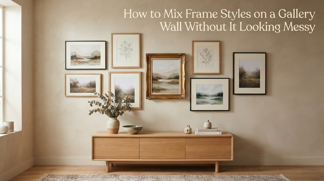 How to Mix Frame Styles on a Gallery Wall Without It Looking Messy