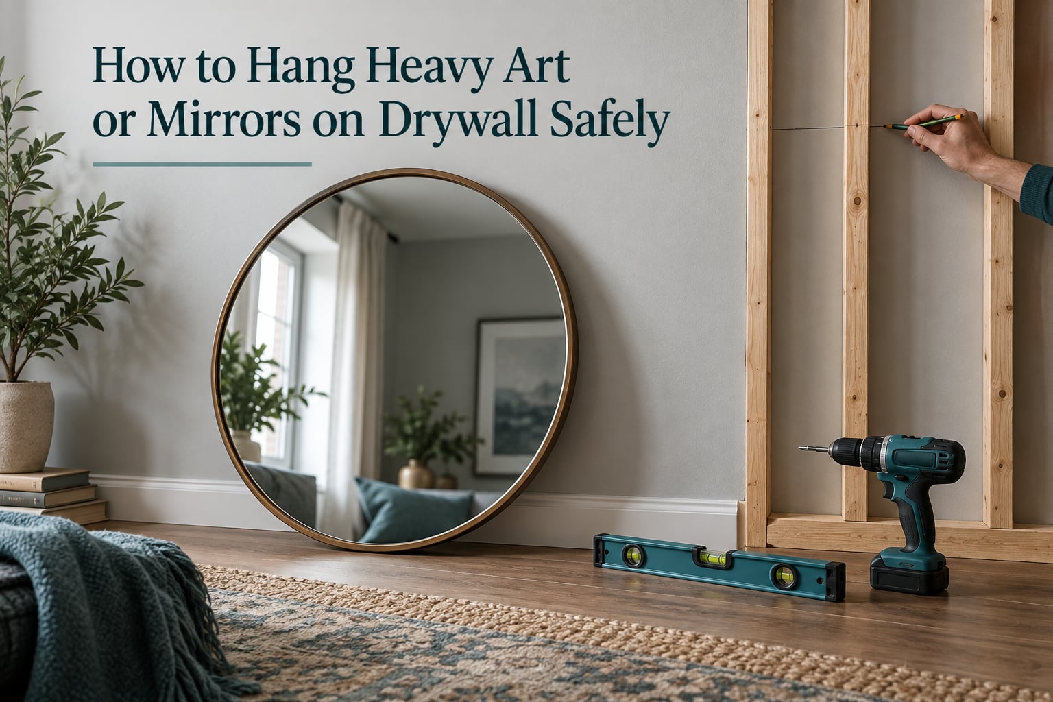 How to Hang Heavy Art or Mirrors on Drywall Safely