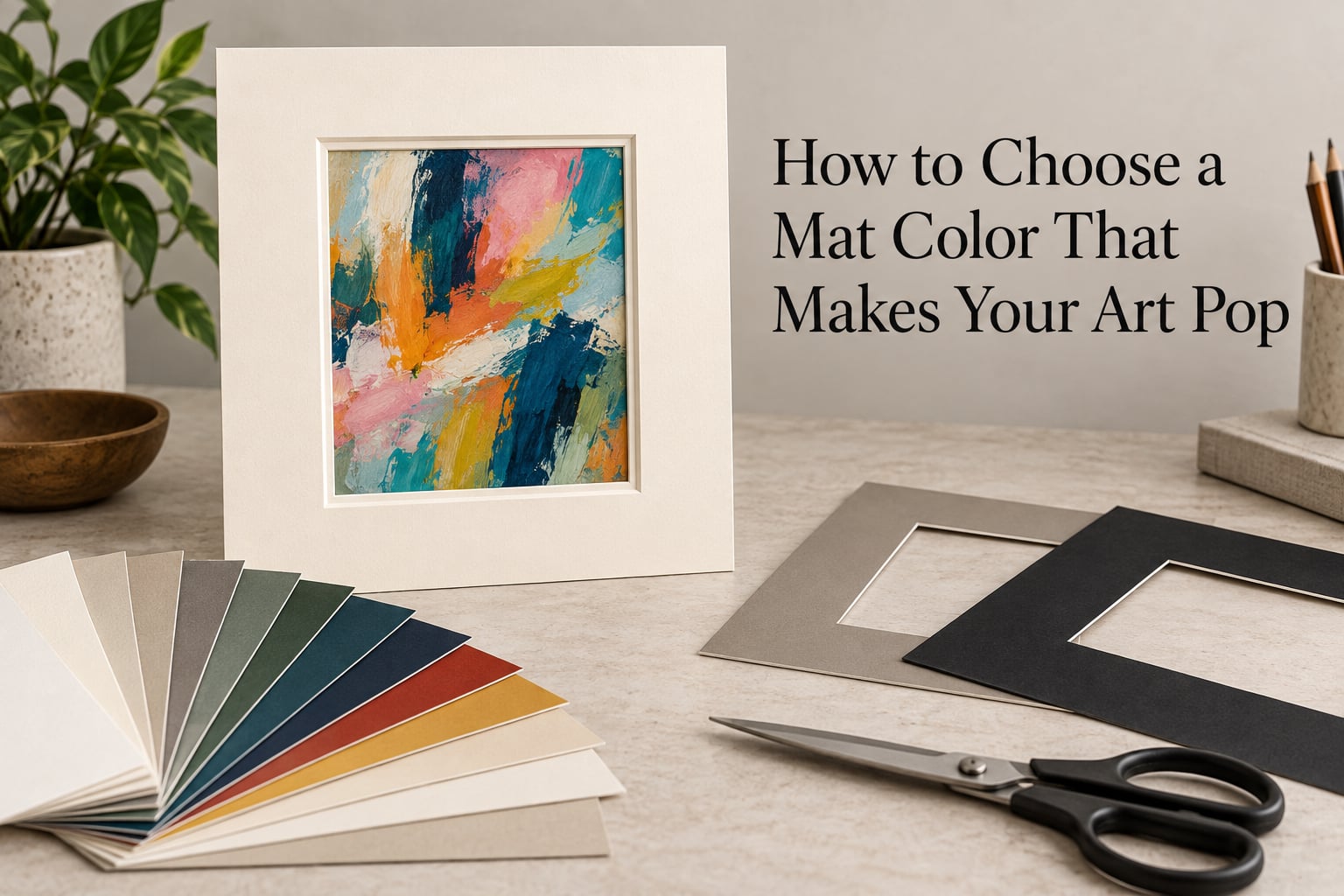 How to Choose a Mat Color That Makes Your Art Pop