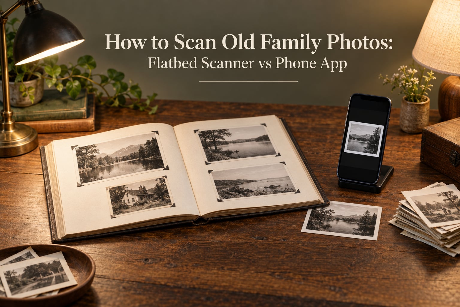 How to Scan Old Family Photos: Flatbed Scanner vs Phone App