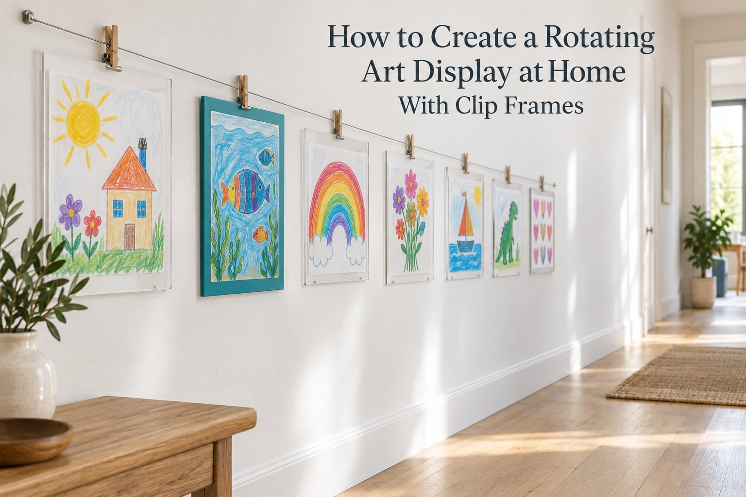 How to Create a Rotating Art Display at Home With Clip Frames