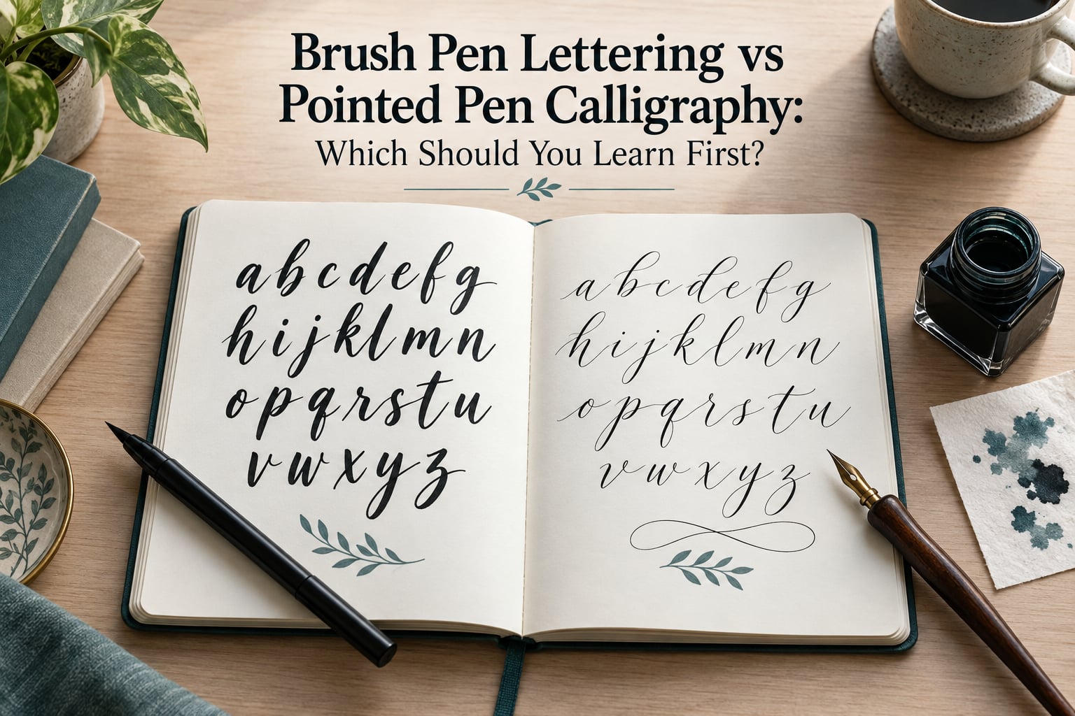 Brush Pen Lettering vs Pointed Pen Calligraphy: Which Should You Learn First?