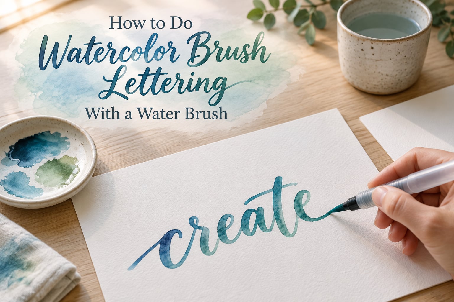 How to Do Watercolor Brush Lettering With a Water Brush