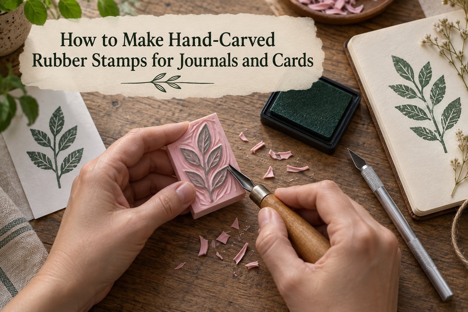 How to Make Hand-Carved Rubber Stamps for Journals and Cards