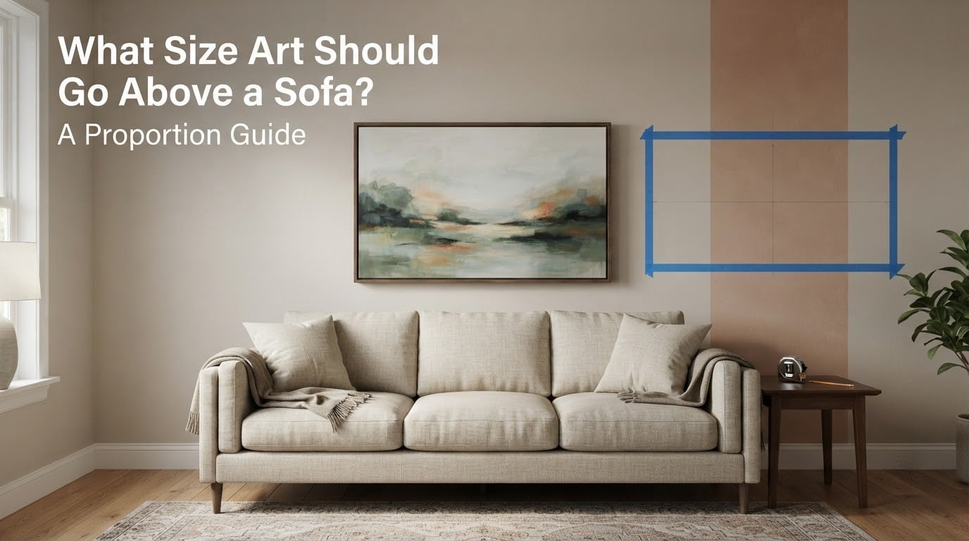 What Size Art Should Go Above a Sofa? A Proportion Guide