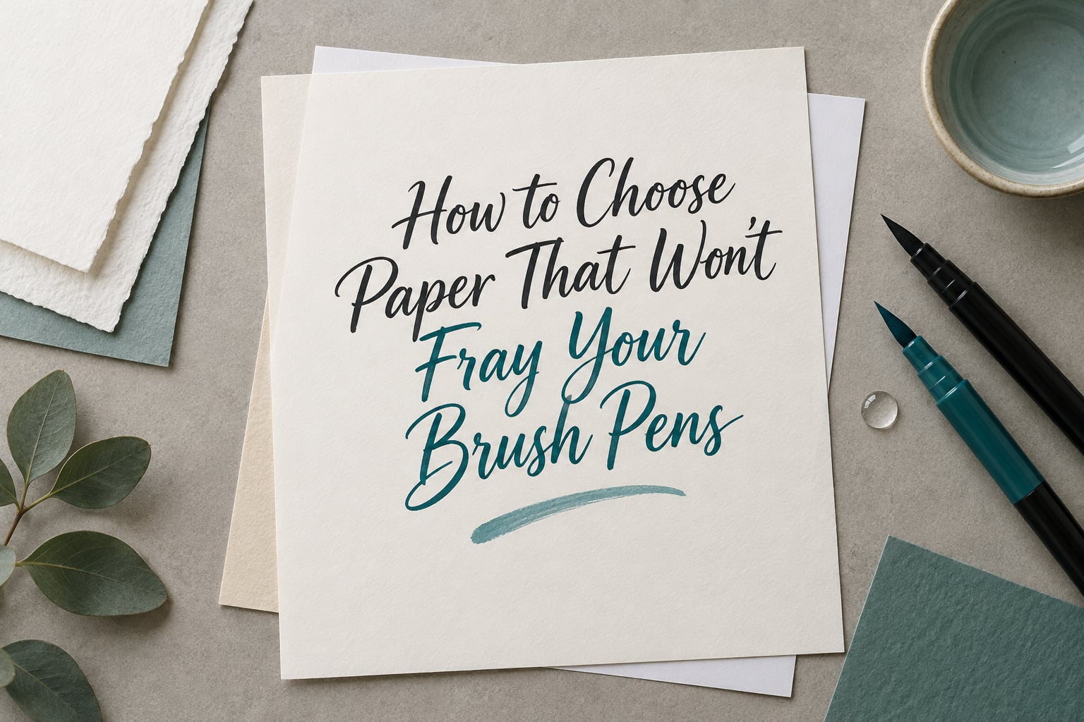 How to Choose Paper That Won't Fray Your Brush Pens