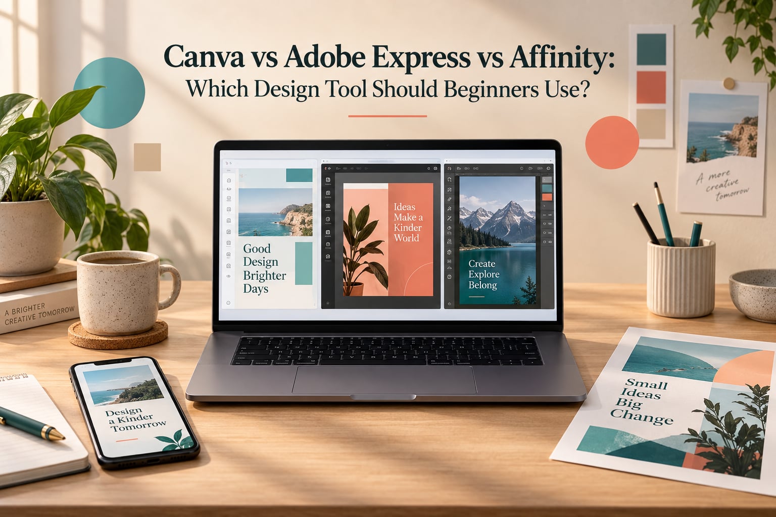 Canva vs Adobe Express vs Affinity: Which Design Tool Should Beginners Use?