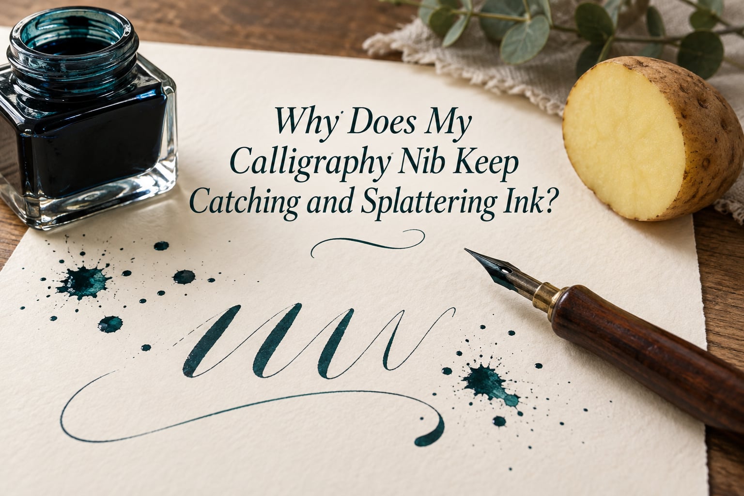 Why Does My Calligraphy Nib Keep Catching and Splattering Ink?