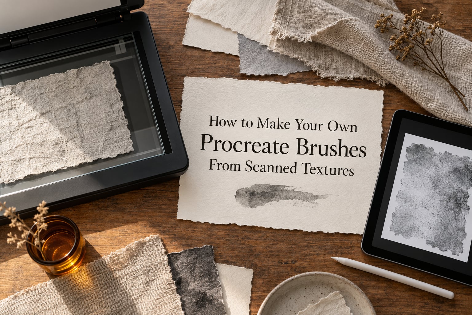 How to Make Your Own Procreate Brushes From Scanned Textures