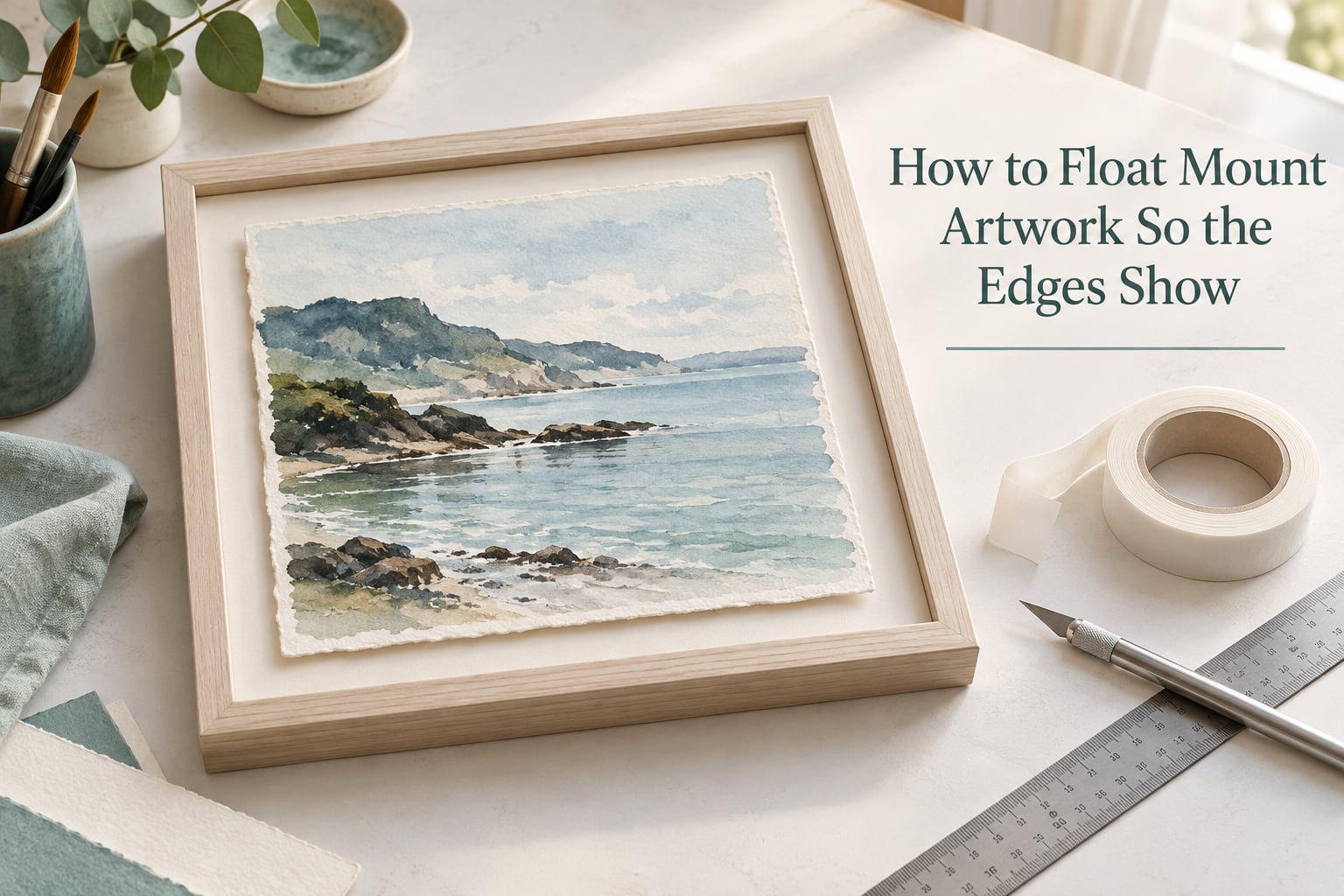 How to Float Mount Artwork So the Edges Show