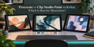 Procreate vs Clip Studio Paint vs Krita: Which Is Best for Illustration?