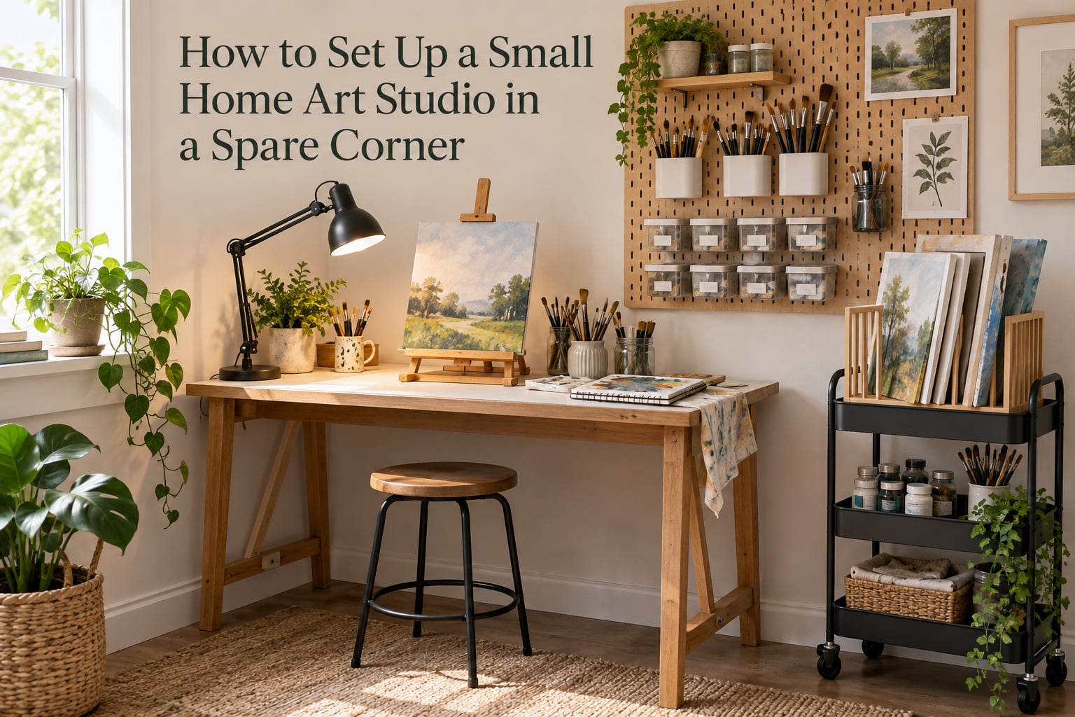 How to Set Up a Small Home Art Studio in a Spare Corner