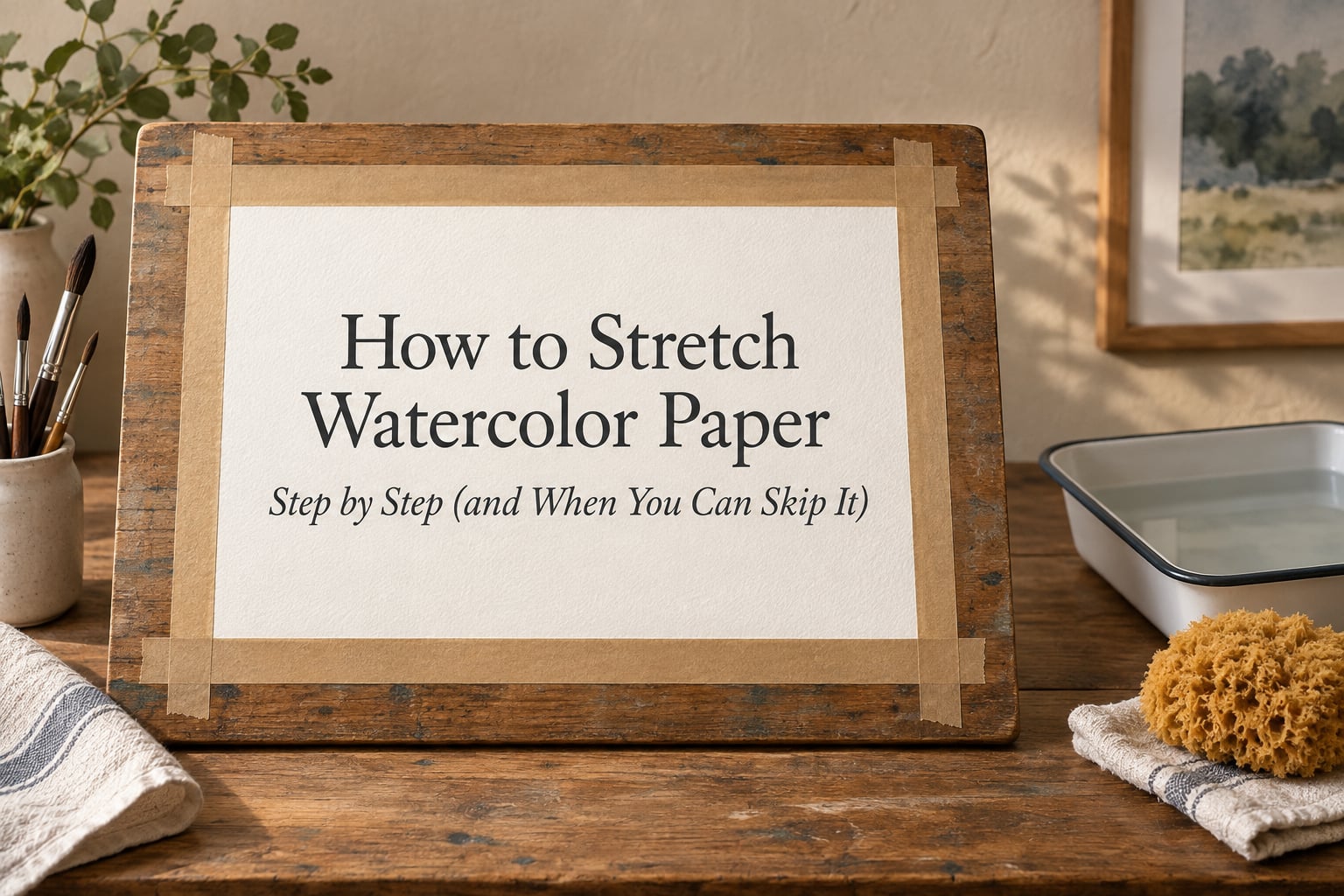 How to Stretch Watercolor Paper Step by Step (and When You Can Skip It)