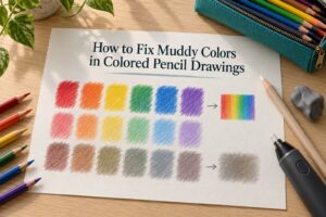How to Fix Muddy Colors in Colored Pencil Drawings